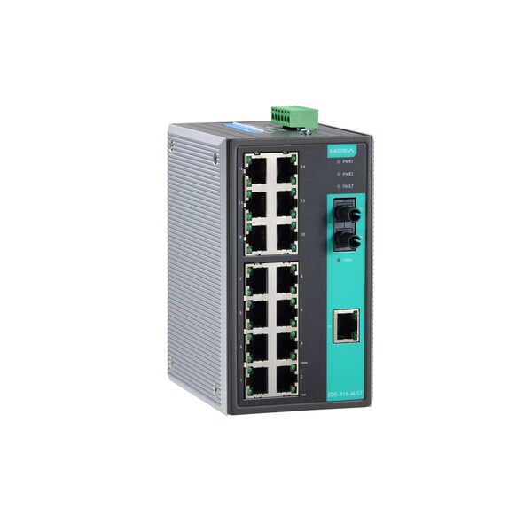 Indust. Unmgd Eth. Swtch W/ 14 10/100Baset(X)Ports, Eds-316-Mm-St